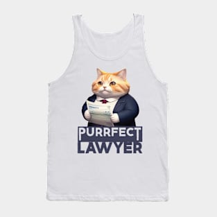 Just a Purrfect Lawyer Cat Tank Top